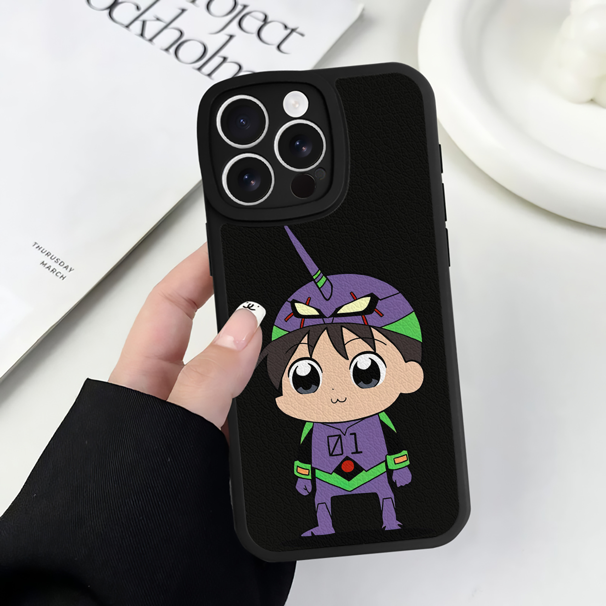 （画像用） EVA 新世紀エヴァンゲリオン 【iPhone 16シリーズ対応】シリコンスマホケース（レザー調） 材質：シリコン